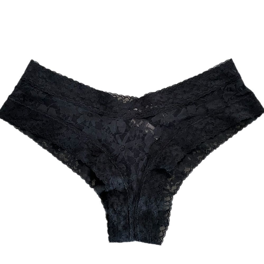 Victorias Secret Sexy Sheer Lace Cheeky Panty Black Xlarge